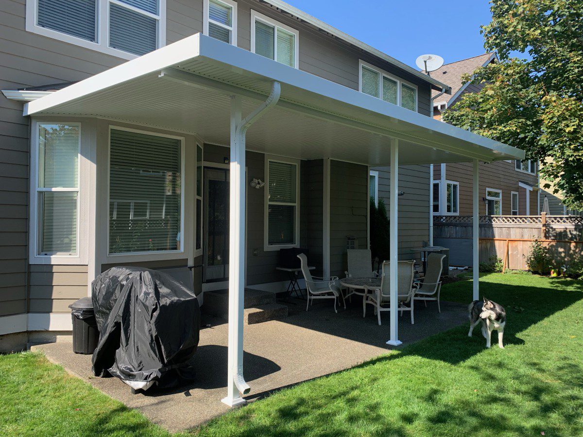 Flat Panel Patio Covers installed in Puyallup, Tacoma, Enumclaw